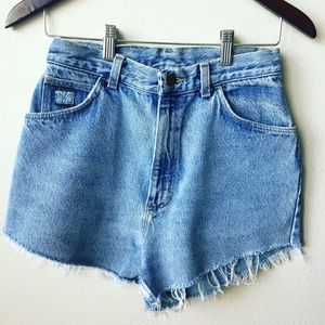 Wrangler high waisted denim shorts